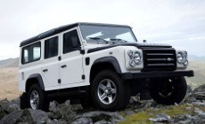 White Land Rover Defender